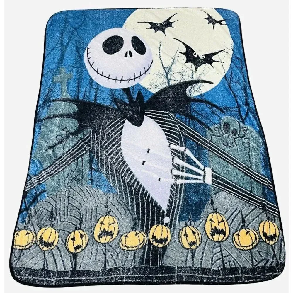 Disney Nightmare Before Christmas TNBC Jack Skellington Plush Blanket 61